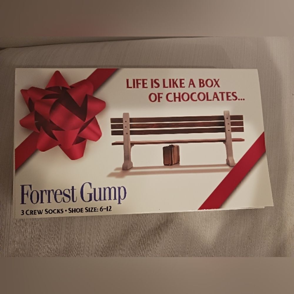 3 for $26 - Forrest Gump Box of Chocolate of Socks- Set of 3